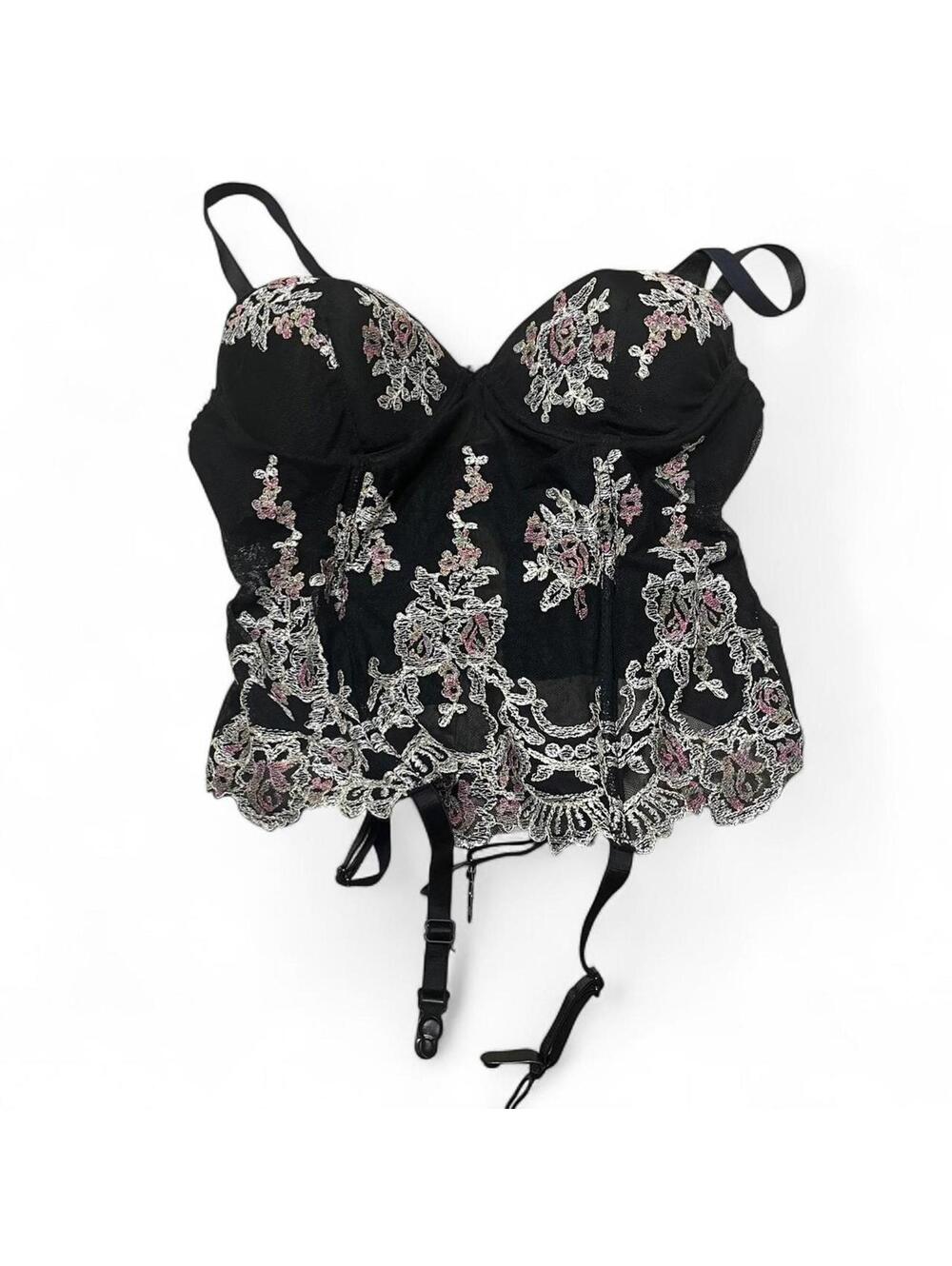 Y2k  Escante Black lace corset top